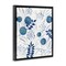 Stupell Industries Rounded Blue Plant Shapes Floating Frame By Hannah Dawson